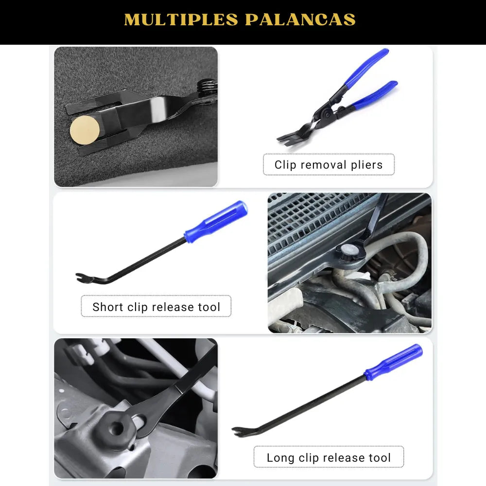 ToolMaster Pro™: El Kit de Herramientas 12 Piezas de Extracción de Paneles y Clips