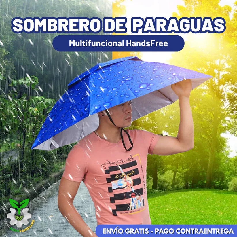 UmbrellaHat Pro™: La Solución Manos Libres para el Sol y la Lluvia