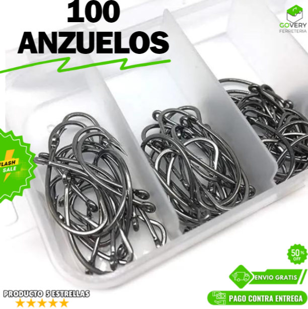 AnglerKit™: 100 Anzuelos Pro para Toda Aventura