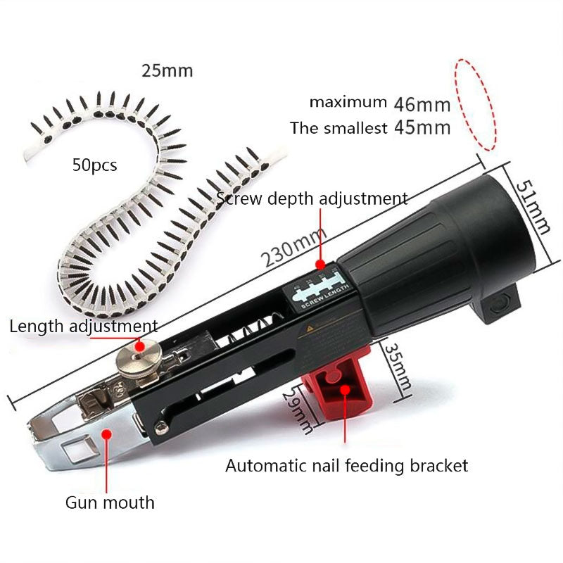 Dispensador Automatico De Tornillos Adaptador Para Taladro