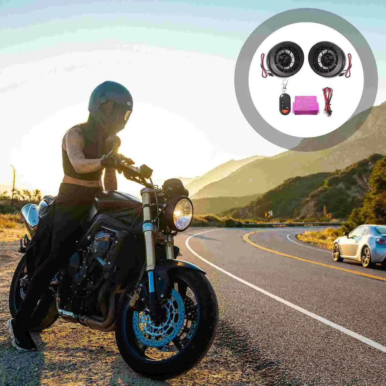 MotoGuard™ - Sistema de Alarma Antirrobo con Altavoz MP3 para Motocicleta