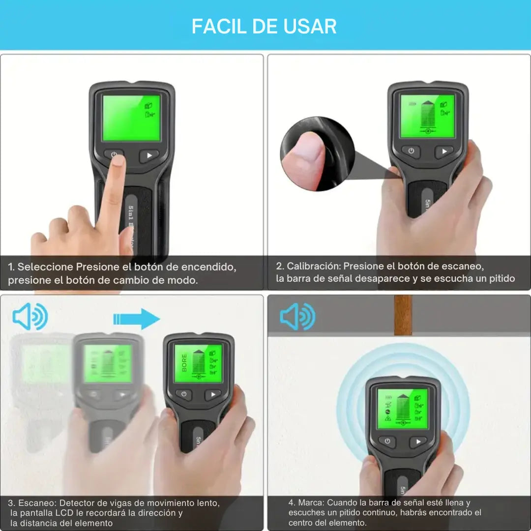 Detector de Paredes 5 en 1: Precisión y Seguridad para Tus Proyectos