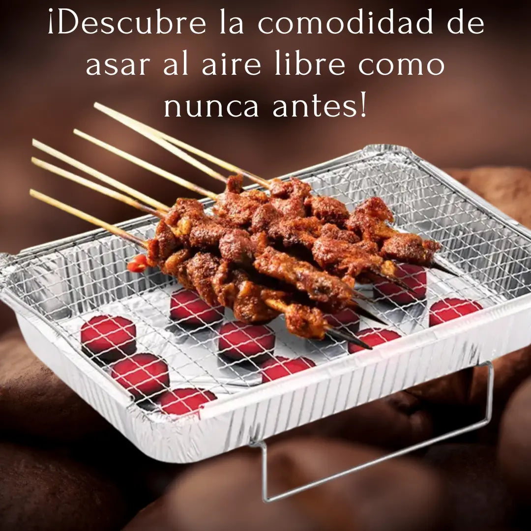 Asador Desechable Portátil - ¡Perfecto para tus Fiestas de Diciembre!