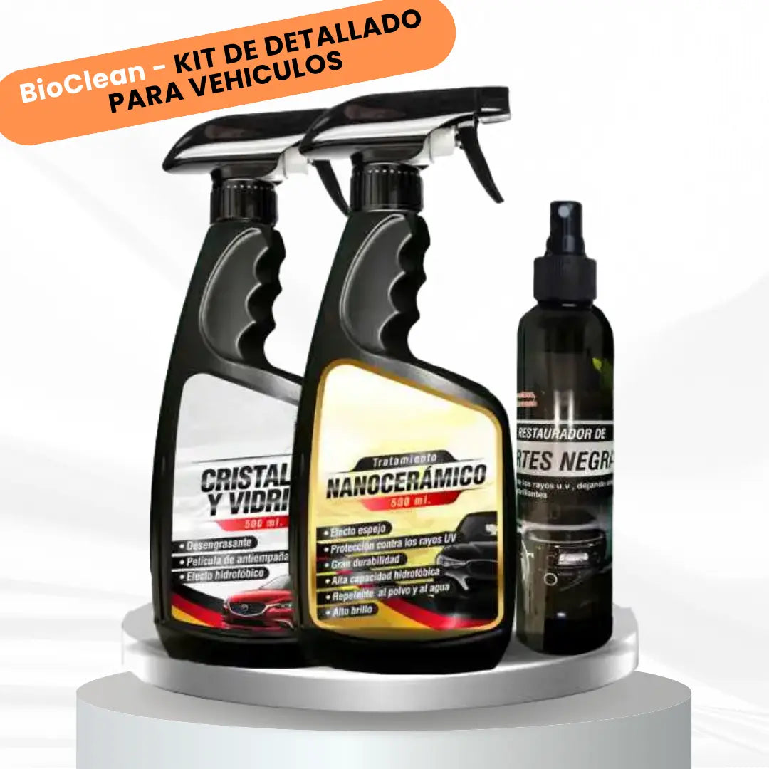 BioClean - Kit De Detallado Para Cualquier Vehiculo + Paño De Obsequio