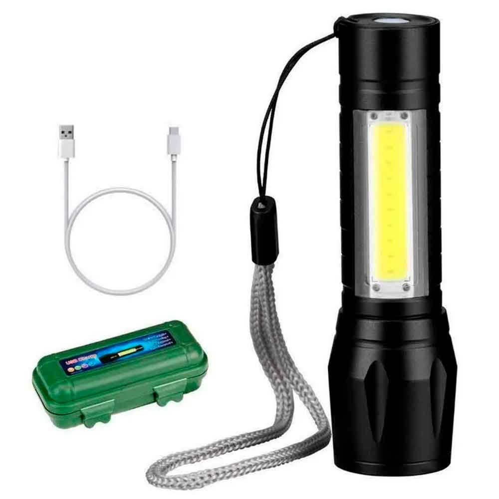 Edc - Linterna USB C recargable para la aplicación de la ley, linterna LEP  de alto lúmenes, linterna táctica súper brillante, linterna de largo